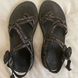 Womens Black Double Strap Chacos Size 7